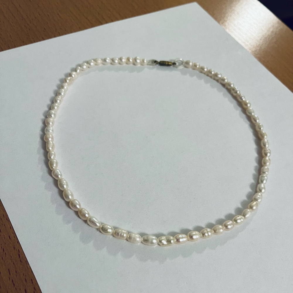 Pearl Necklace 17.5 inch with Mystery clasp
